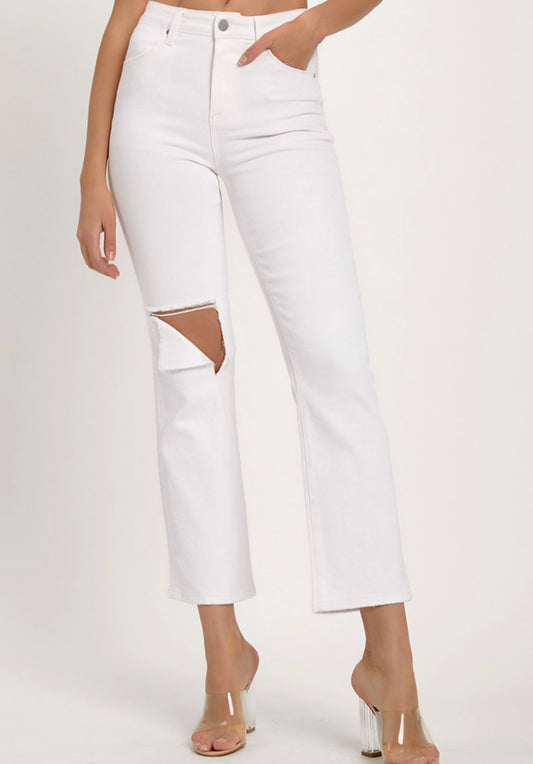 Risen Straight Leg Jeans